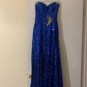 Long prom dress sequin